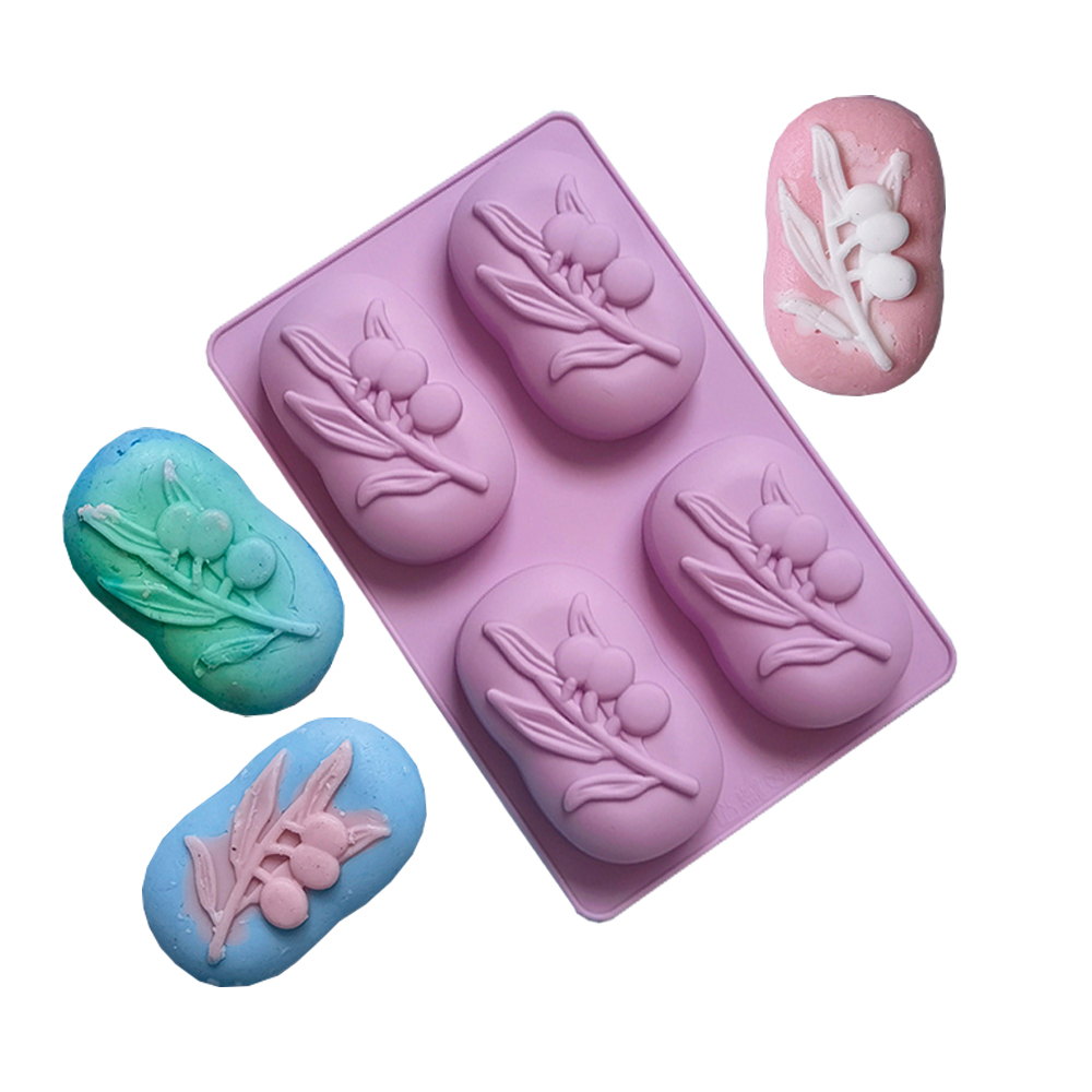 Soap Making Instructions - 4 ฟันผุรูปไข่ Olive Tree ซิลิโคนสบู่แม่พิมพ์ DIY