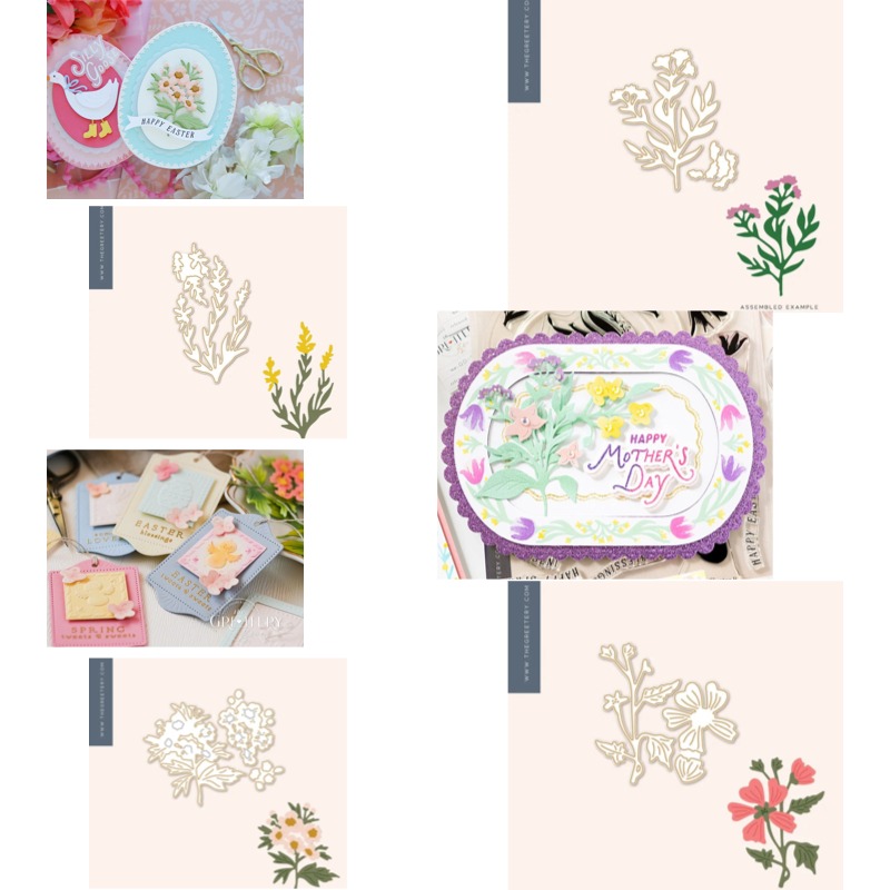 Soap Making Book - แม่พิมพ์โลหะสำหรับตัดกระดาษลาย Cress Hawthorn Mallow Caragana Soap