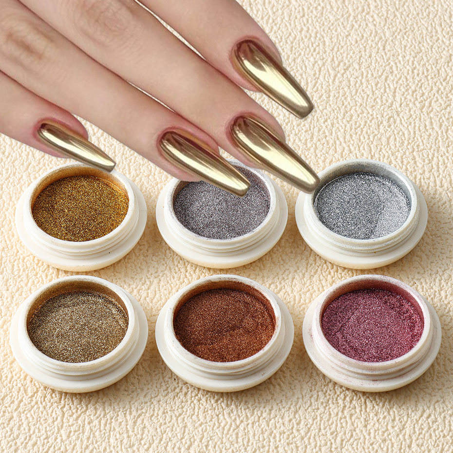 Mica Powder Colorant - 6 PC GOLD METALLIC Mirror Glitter