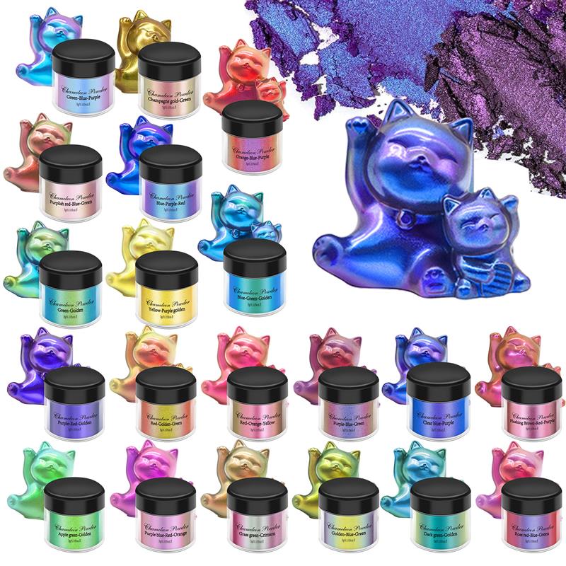 Mica Powder Colorant - 3G กิ้งก่าไมก้าผงเรซินอีพ็อกซี่ผงสีออโรร่าเพิร์ลเม็ดสีมุกเครื่องมือทำเครื่องประดับศิลปะเล็บ DIY