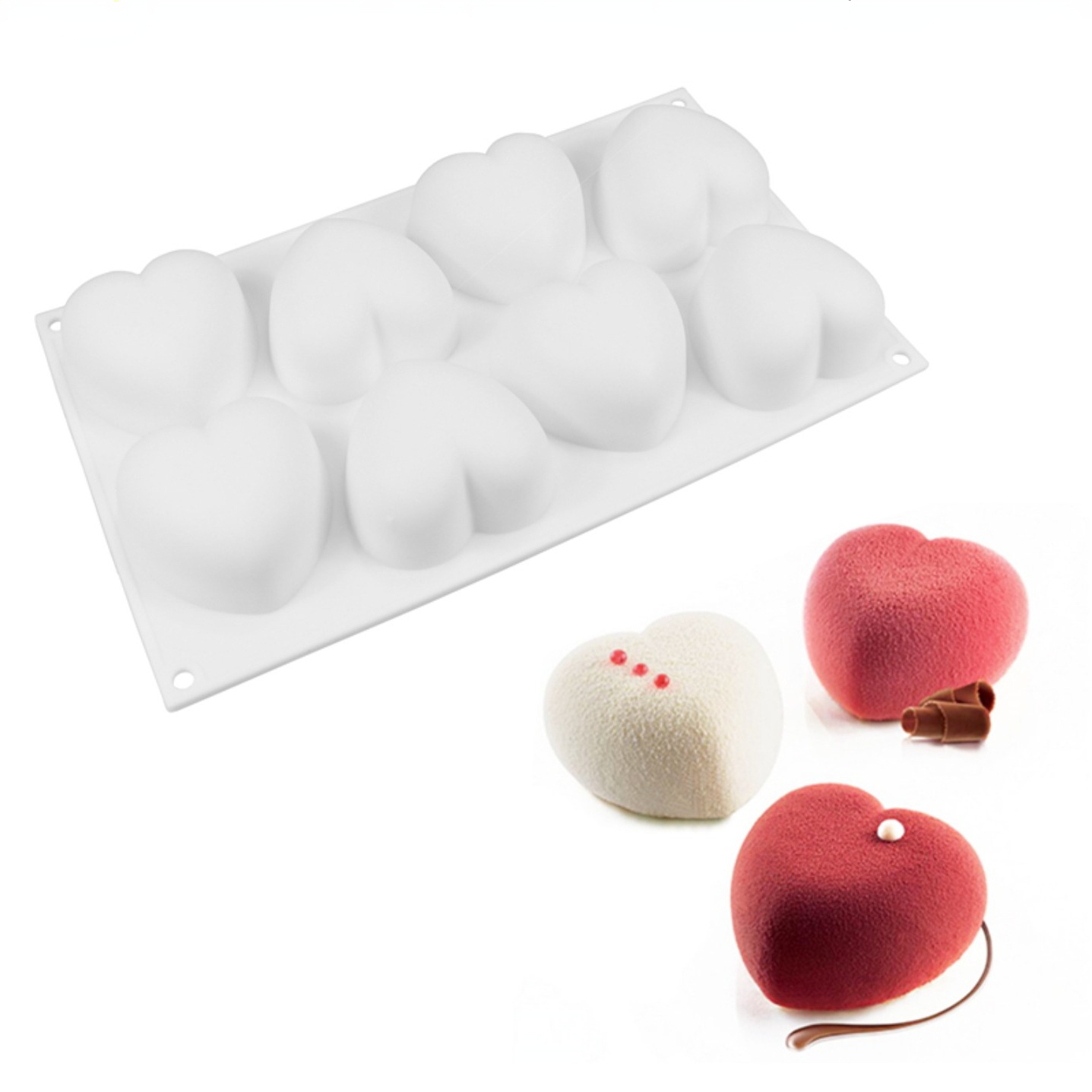 Soap Making Workshop - Love Heart ซิลิโคนสบู่แม่พิมพ์เทียนทําด้วยมือชุด DIY ช็อกโกแลตน้ําแข็งสบู่พลาสเตอร์เรซิ่นเค้กตกแต่งเบเกอรี่เครื่องมือ