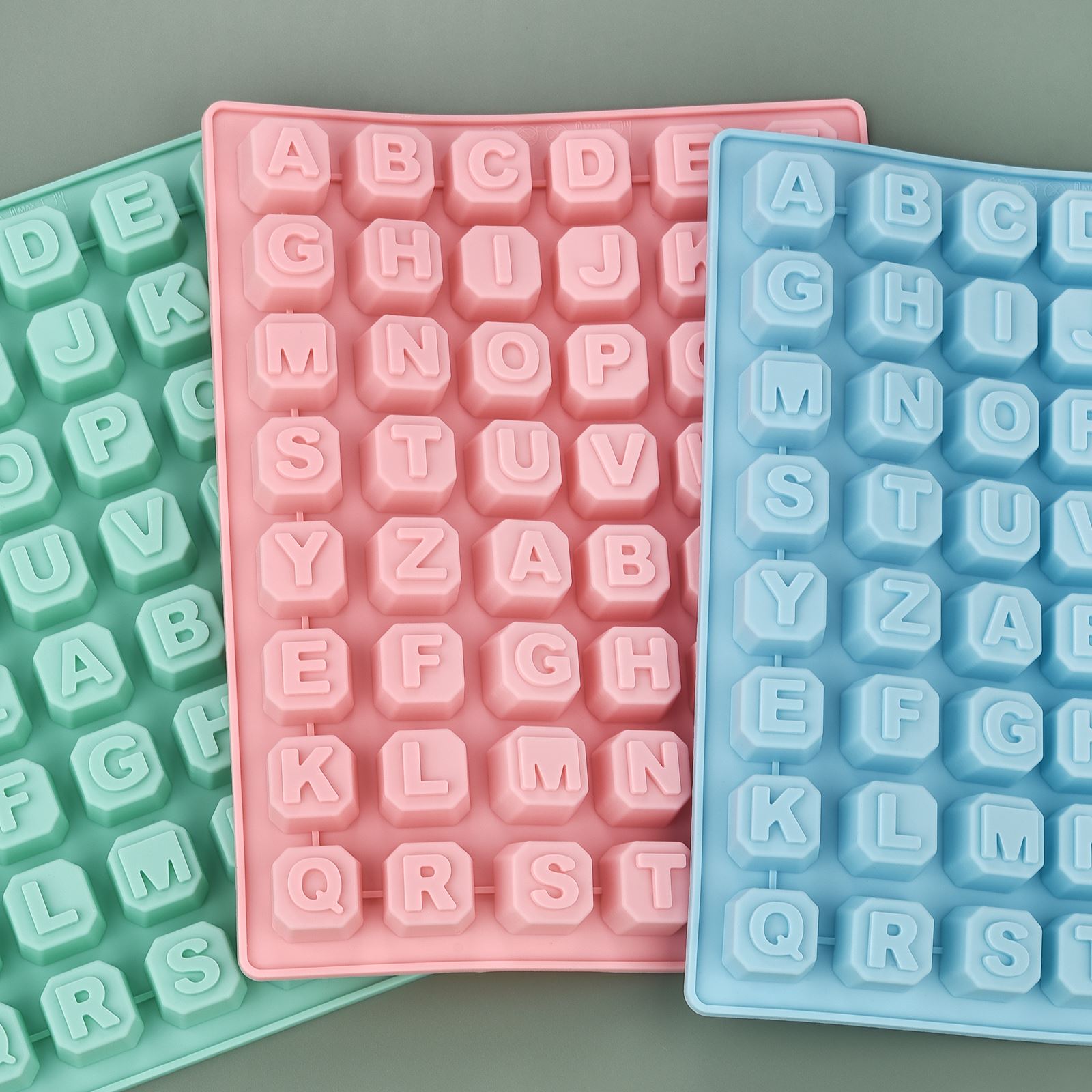 Soap Making Workshop - 48 ตัวอักษร Enghish ตัวอักษรตัวอักษรซิลิโคนแม่พิมพ์สบู่แม่พิมพ์เค้ก Cupcake Bakeware