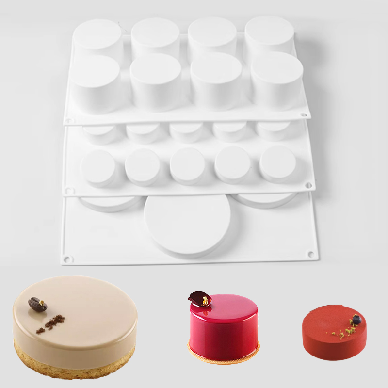 Soap Making Instructions - ทรงกระบอก French Mousse เค้กแม่พิมพ์ซิลิโคนช็อกโกแลต Mould เกรดอาหารครัวเบเกอรี่เครื่องมือสบู่แม่พิมพ์ขนมหวานทําเครื่องมือ