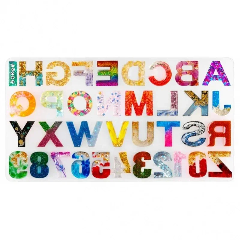 Soap Making Workshop - 1 pc/2 pcs/3 pcs LettersAtoZ,Number0to9Silicone Mould,forDIYCrafts,ทําสบู่,เทียน,-ทนทาน,ใช้งานง่าย