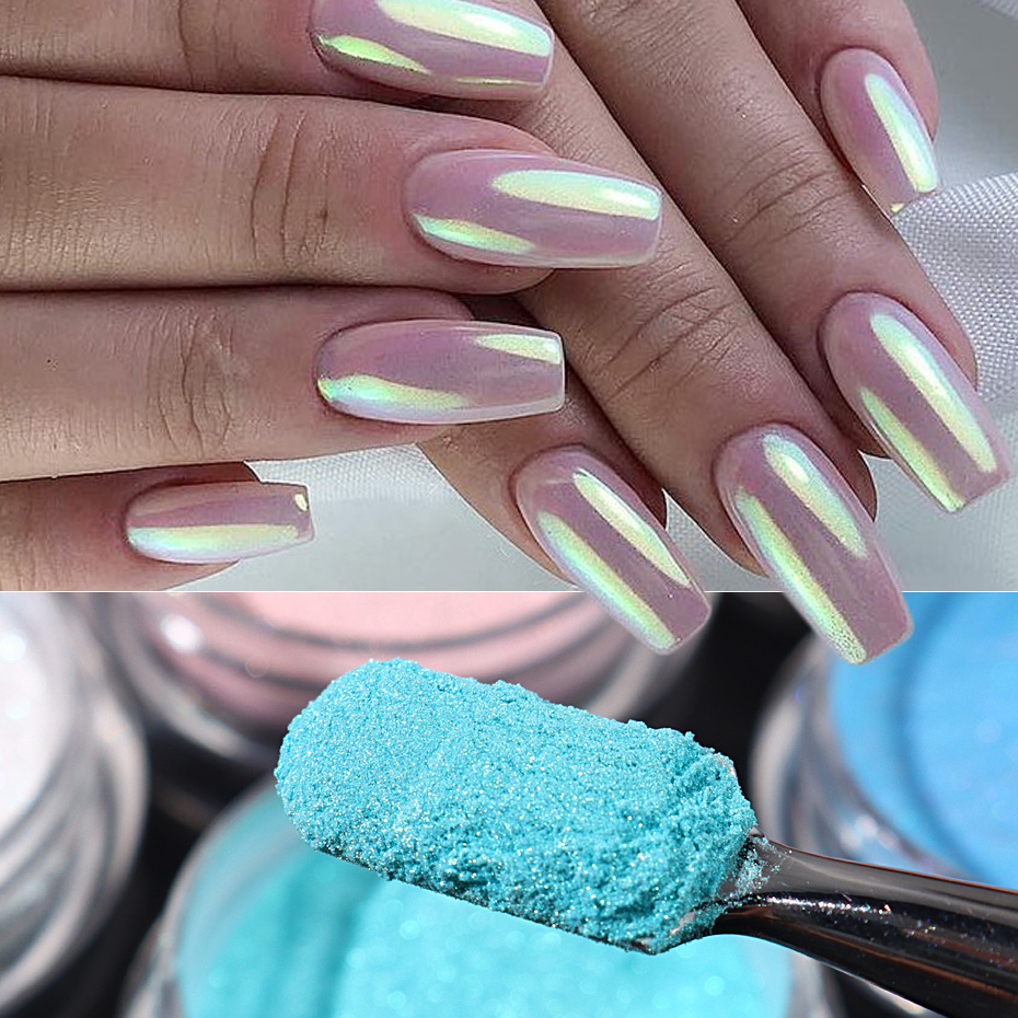 10 ชิ้นชุดเล็บ Mermaid Dipping - Mica Powder Colorant บทวิจารณ์และราคา
