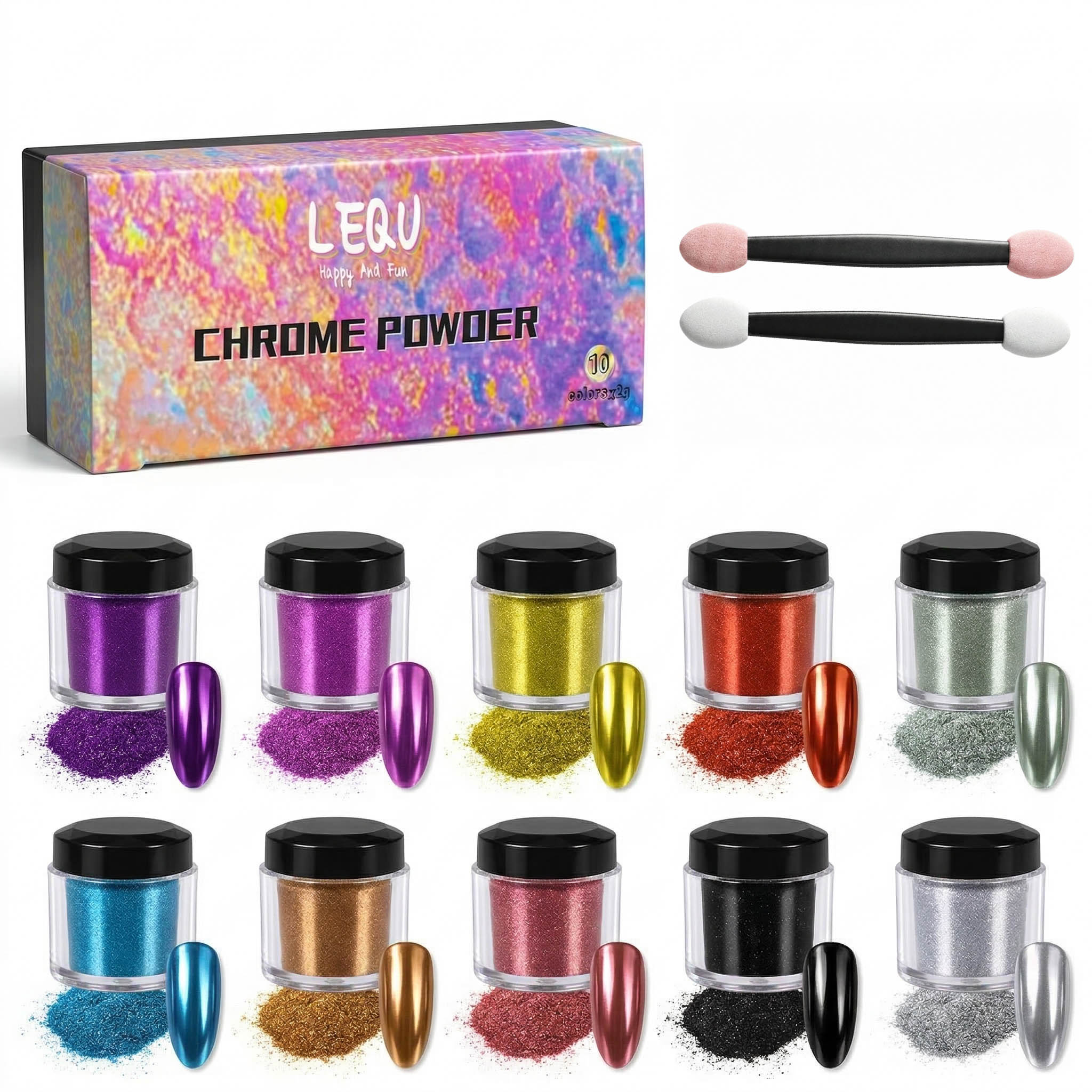 ผงมิคา DIY 10 สี ผงกระจกวิเศษ  - Mica Powder Colorant บทวิจารณ์และราคา