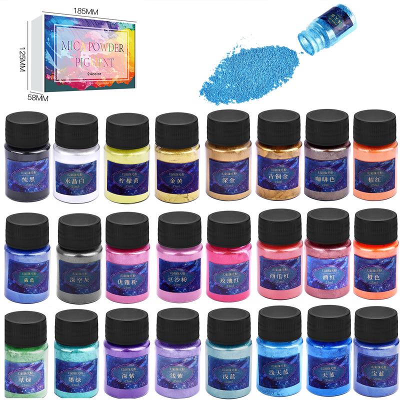 24สีอีพ็อกซี่เรซิ่น Dye Mica P - Mica Powder Colorant บทวิจารณ์และราคา