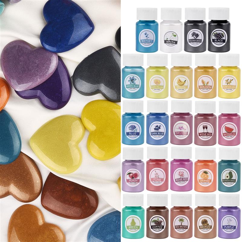 24สีอีพ็อกซี่เรซิ่น Dye Mica P - Mica Powder Colorant บทวิจารณ์และราคา